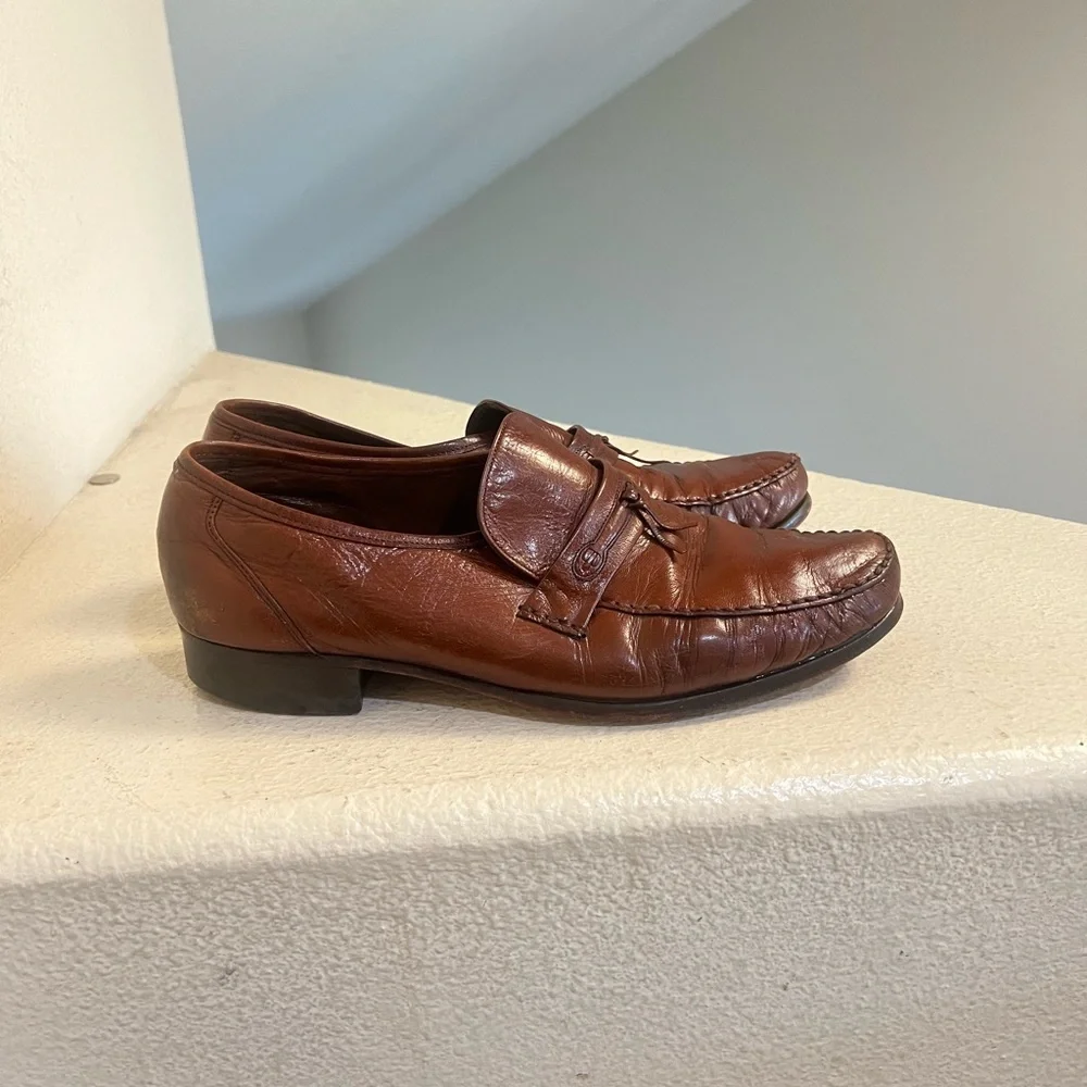 Florsheim‎ Imperial Men’s size 9.5  Brown Leather Dress Shoes loafers